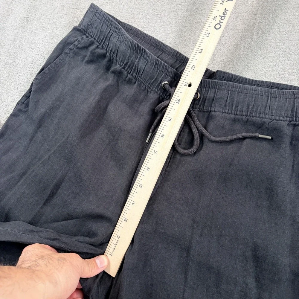 JAMES PERSE Lightweight 100% Linen Pants in Black Men Small Fits 34x31 NWT $295